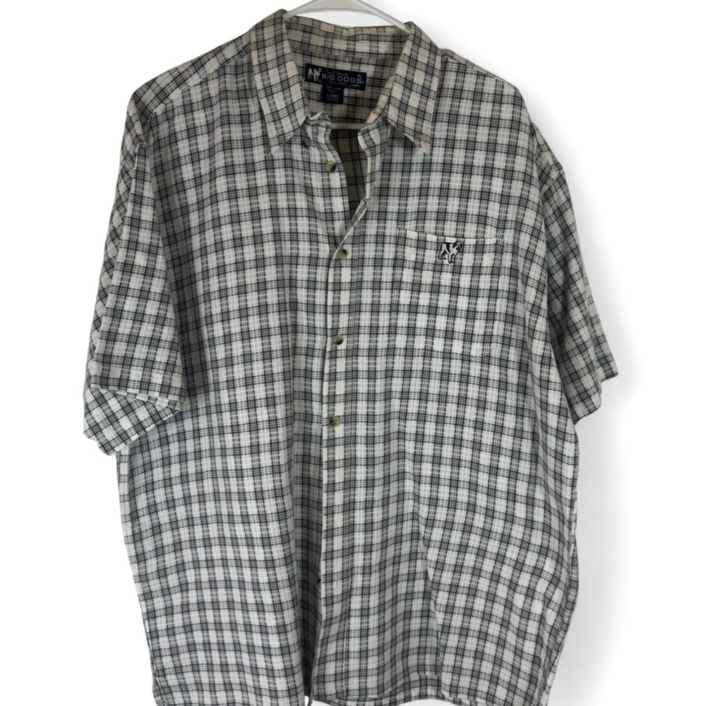 Big Dogs Men's Gray Plaid Shirt
